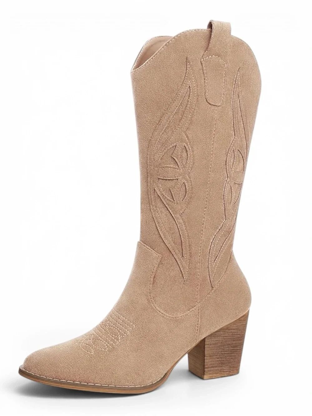Shibever : Mid Calf Cowgirl Boots Western Country Vegan Sz 44/11 New